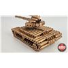 Image 3 : Bullet Shell Casing Metal Sculpture : Military Tank (Measures : 5"H x 5"W x 10"L)