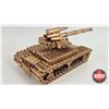 Image 4 : Bullet Shell Casing Metal Sculpture : Military Tank (Measures : 5"H x 5"W x 10"L)