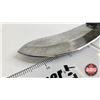 Image 2 : Knife w/Leather Sheath (Consignor Tag : Stainless Skinner : Laminate Camo : Leather Sheath) (Total L
