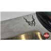 Image 3 : Knife w/Leather Sheath (Consignor Tag : Stainless Skinner : Laminate Camo : Leather Sheath) (Total L