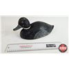 Image 1 : Wooden Duck Decoy (Consignor Tag : Working Blue Bill Drake : Stamped HMP : 1957) (Measures : 5"H x 5