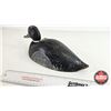 Image 2 : Wooden Duck Decoy (Consignor Tag : Working Blue Bill Drake : Stamped HMP : 1957) (Measures : 5"H x 5
