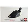 Image 3 : Wooden Duck Decoy (Consignor Tag : Working Blue Bill Drake : Stamped HMP : 1957) (Measures : 5"H x 5