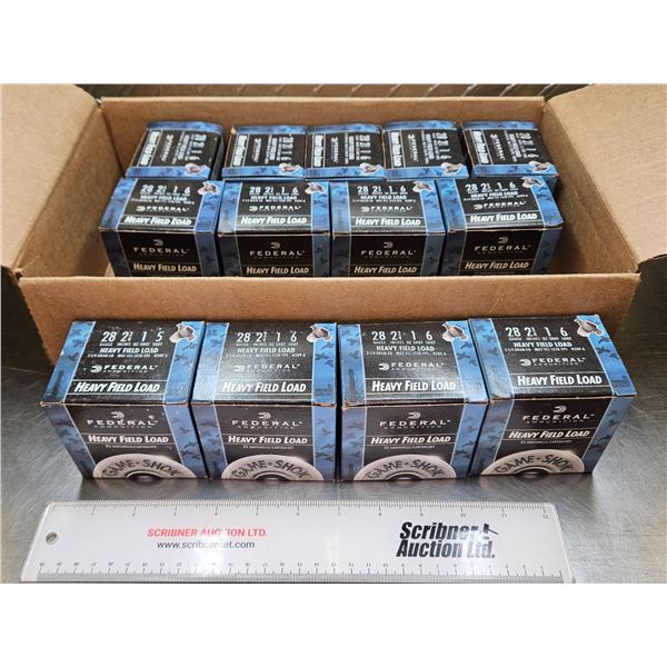 AMMO : Bulk Buy : FEDERAL : Heavy Field Load : 28ga 2-3/4" (1oz : #6 Shot)  (13 Boxes of 25 Rnds) (3
