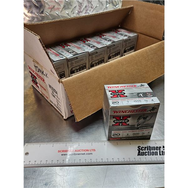 AMMO : Partial Case Lot : WINCHESTER : Super Xpert High Velocity Steel : 20ga 3" (7/8oz : #4 Shot) (