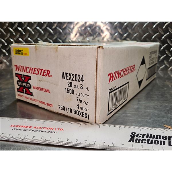 AMMO : Case Lot : WINCHESTER : Super X Waterfowl : 20ga 3" (7/8oz : #4 Shot) (6 Boxes of 25 Rnds) (1