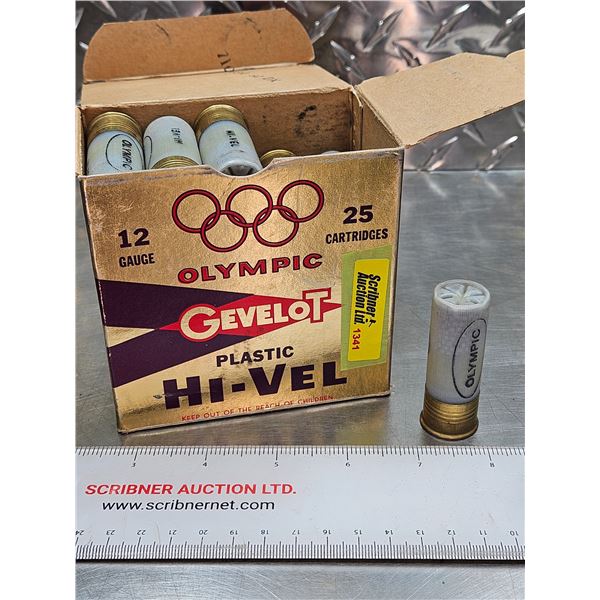 AMMO : Gevelot : Olympic High Velocity : 12ga 2-3/4" (1-1/8oz : #7-1/2 Shot) (Vintage) ( 1 Box of 24