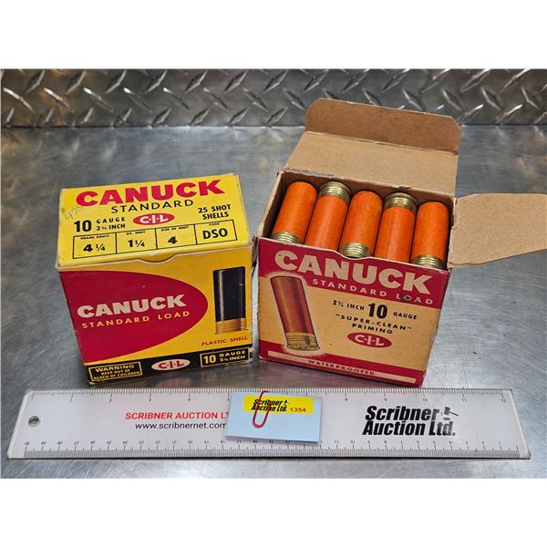 AMMO : CIL Canuck : 10ga 2-3/4" (1-1/4oz : #2 & #4 Shot) (Vintage)  (2 Boxes of 25 Rnds)  (50 Rnds T