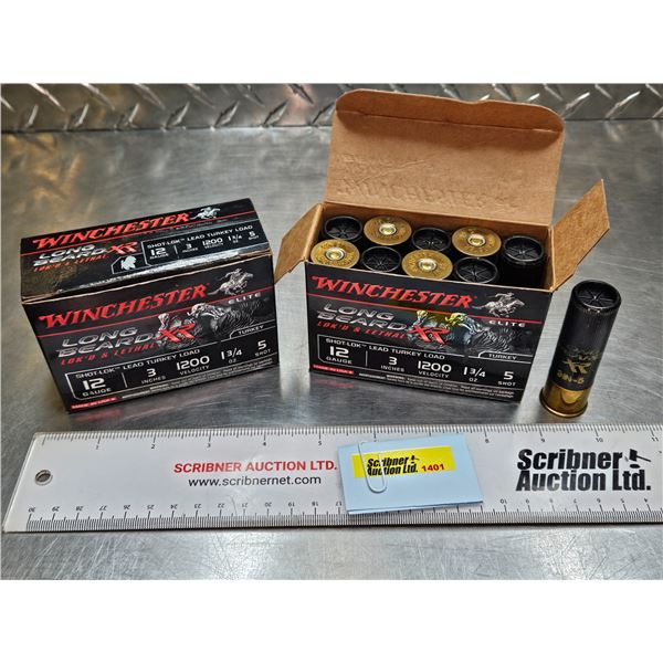 AMMO : Winchester : Long Beard XR : Shot-Lok Lead Turkey Load : 12ga 3" (1-3/4oz & #5 Shot)  (2 Boxe