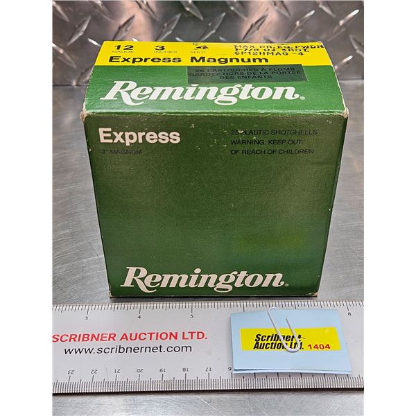 AMMO : Remington : Express Magnum : 12ga 3" (1-7/8oz : #4 Shot)  (1 Box of 25 Rnds TOTAL)