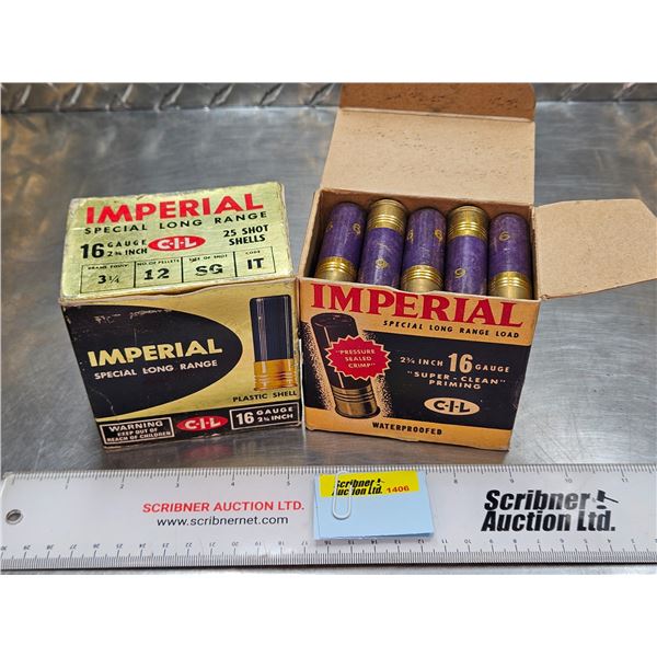 AMMO : CIL Imperial : 16ga 2-3/4" (Vintage)  (2 Boxes of 25 Rnds)  (50 Rnds TOTAL)