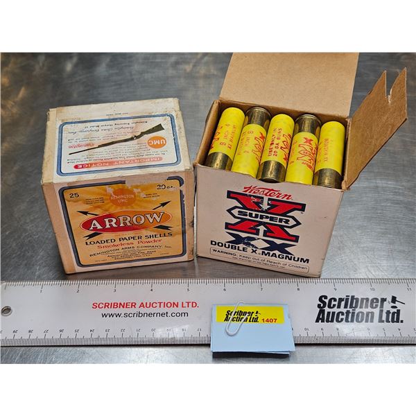 AMMO : 20ga 3" : Remington Arrow & Winchester Super X Magnum (Vintage)  (2 Boxes of 25 Rnds)  (50 Rn