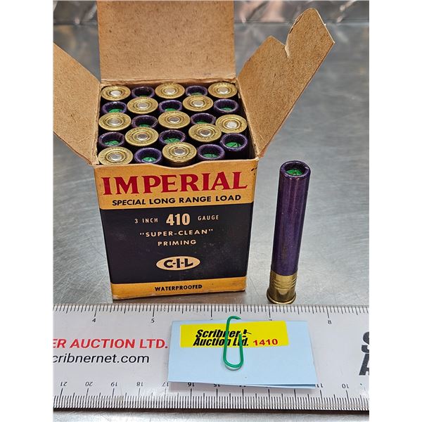 AMMO : CIL Imperial : 410ga 3" (3/4oz : #4 Shot) (Vintage)  (1 Box of 25 Rnds TOTAL)