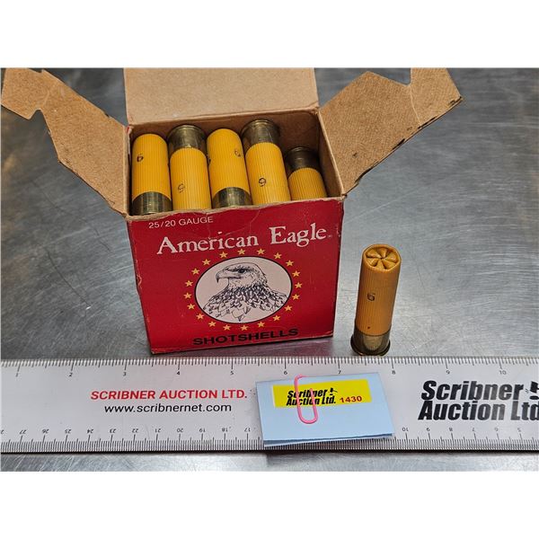 AMMO : American Eagle : 20ga (7/8oz : #6 Shot)  (1 Box of 25 Rnds TOTAL)