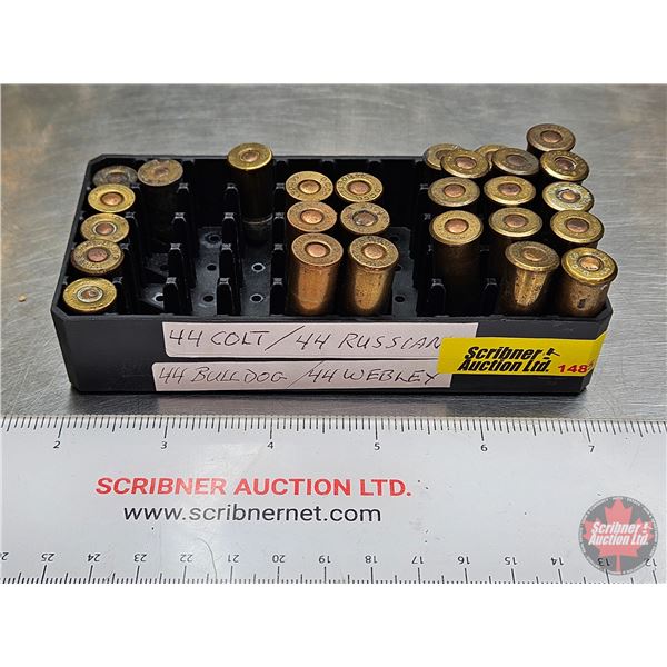 AMMO : Variety 44 Vintage (27 Rnds TOTAL)  - 44 Russian (14 Rnds)  - 44 Colt (6 Rnds)  - 44 Bulldog 
