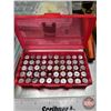 Image 5 : Variety of 50cal Reloading : Bullet Moulds (2), Lead Bullets, Balls, Wads, etc