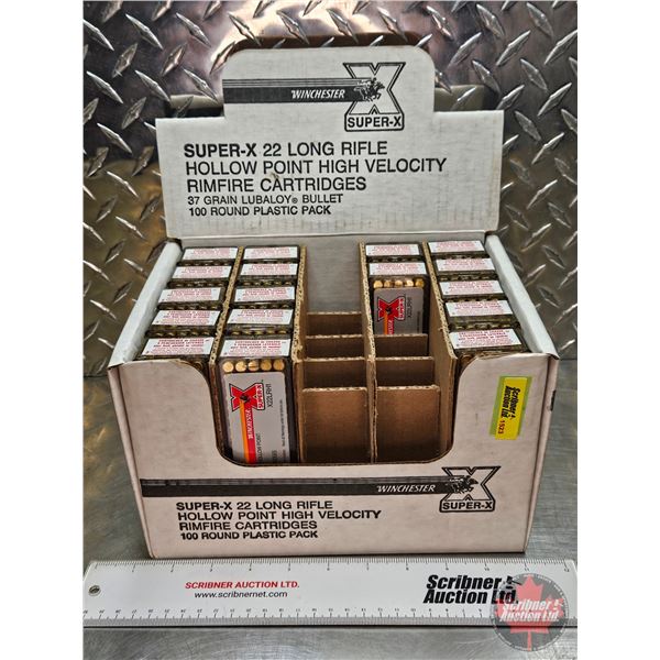 AMMO : Partial Case Lot : Winchester : Super X : 22LR High Velocity (37gr : Hollow Point)  (17 Boxes