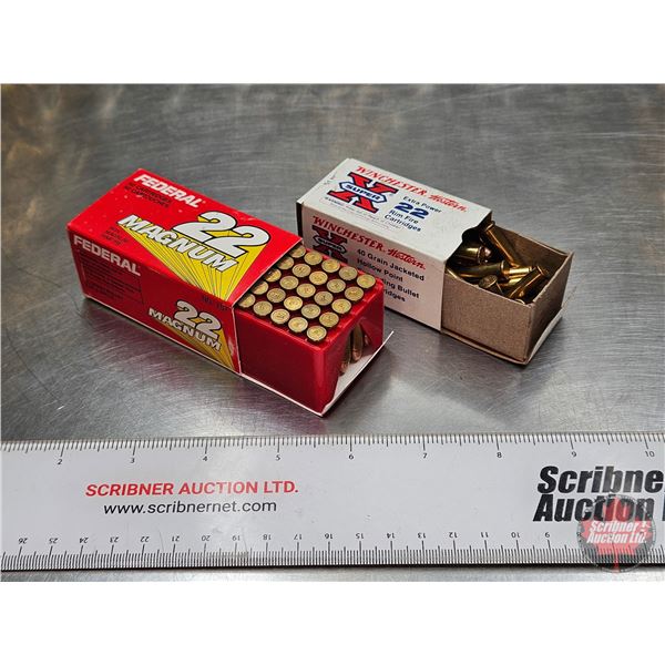 AMMO : 22 Mag (77 Rnds TOTAL)  - Federal (50gr) (50 Rnds)  - Winchester (27 Rnds)