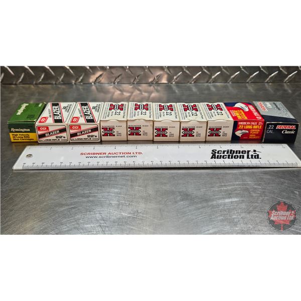 AMMO : Variety of 22LR (490 Rnds TOTAL)  - Winchester, Federal, CCI, Remington