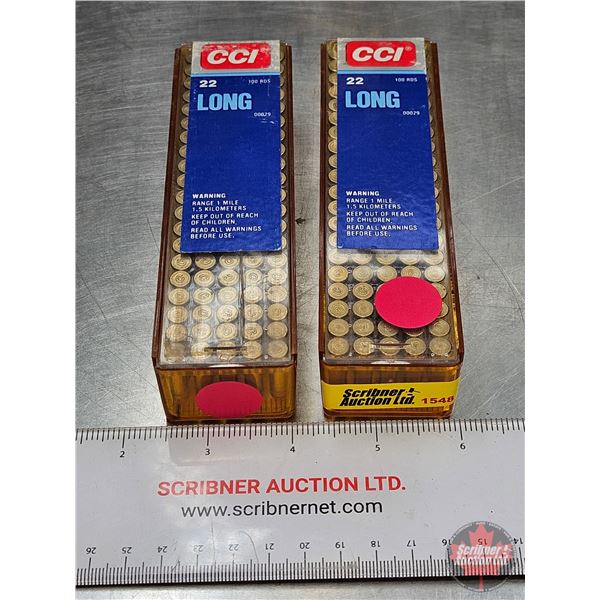 AMMO : CCI : 22 Long  (2 Boxes of 100 Rnds)  (200 Rnds TOTAL)
