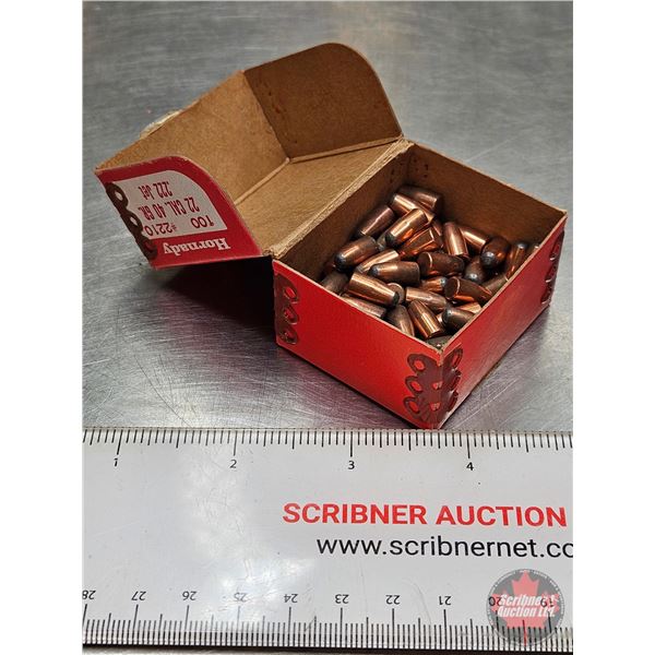 BULLETS : Hornady 22cal/222 Jet (40gr)  (89 Count TOTAL)