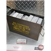 Image 1 : 1 Pound Lead Bars (60 Count TOTAL) c/w Metal Ammo Box (Ammo Box Measures : 7"H x 11"W x 4"D)