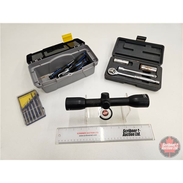 Tools & Riflescope : Spark Plug Wrench Set, Precision Screwdrivers w/Plastic Carry Box & Bits and Ce