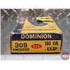 Image 4 : AMMO : CIL Dominion : 308 Win (180gr : S.P.)  (1 Box of 20 Rnds TOTAL)