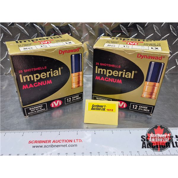 AMMO : iVi Imperial : Magnum : 12ga 2-3/4" (1-1/2oz : #2 Shot) (2 Boxes of 25 Rnds) (50 Rnds TOTAL)