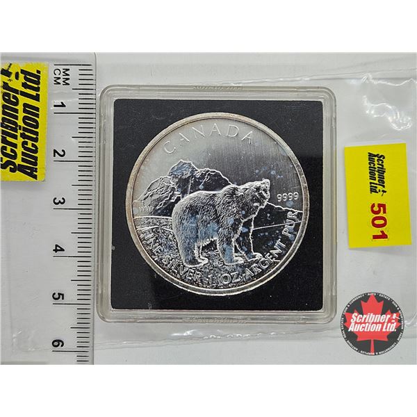 RCM Canada 2011 : Five Dollar Fine Silver Coin (.9999) : Grizzly Bear