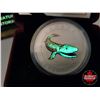 Image 2 : RCM Canada 2014 : Twenty-Five Cent Coloured Coin : Prehistoric Creatures : Tiktaalik (COA #18969) (G