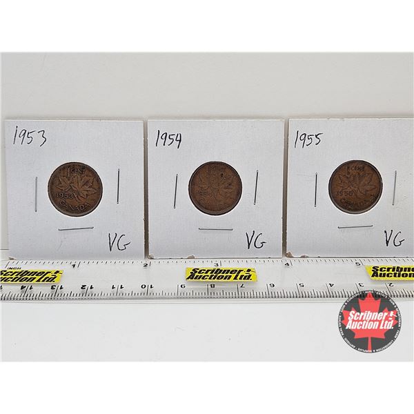 Canada One Cent (3): 1953; 1954; 1955