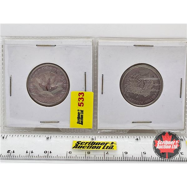 RCM Canada Millennium Tokens (2) : 1999; 2000
