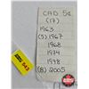 Image 4 : Canada Five Cent Collection (17) : 1963 - 2005 (Intermittent) (Handwritten List in Photos)