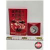 Image 1 : RCM Canada 2012 $10 Fine Silver Coin : Year of the Dragon (COA #7768) (99.99%)