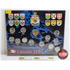 Image 1 : Canada 125 Provincial Coins : 1867-1992 : Collector Card (12 Quarters & 1 Loonie)