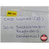 Image 7 : Saskatchewan Roughriders Centennial $1 (Loonie) Circulation "5" Packs (2010) (25 Coins Total)