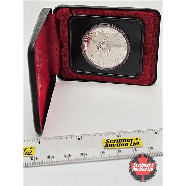 RCM Canada 1875-1975 Calgary Dollar (Burgundy Clam Shell Case)