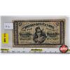 Image 1 : Dominion of Canada Twenty Five Cent 1870 "Shinplaster" : Dickinson/Harington