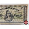 Image 3 : Dominion of Canada Twenty Five Cent 1870 "Shinplaster" : Dickinson/Harington