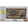 Image 1 : Dominion of Canada Twenty Five Cent 1900 "Shinplaster" : Boville