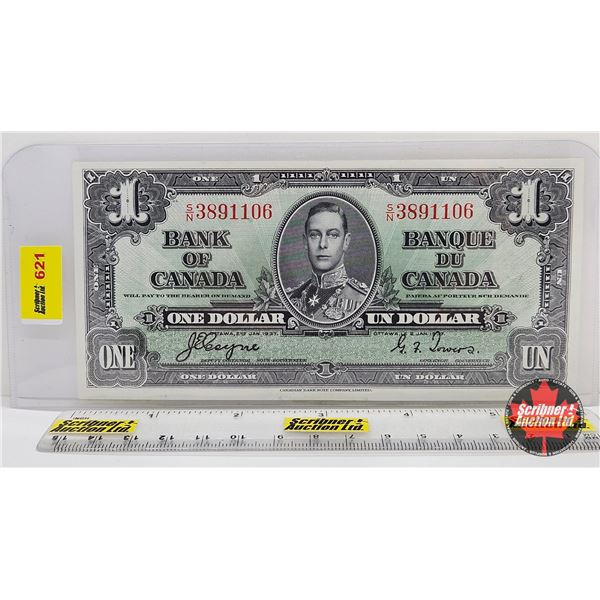 Bank of Canada $1 Bill 1937 : Coyne/Towers #SN3891106