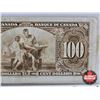 Image 6 : Bank of Canada $100 Bill 1937 : Gordon/Towers #BJ3319442
