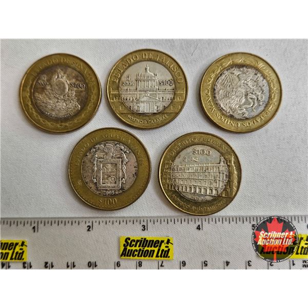 Mexico $100 Pesos Coins 2006 (5) (Center 92.5%)