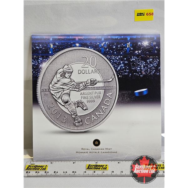 RCM Canada $20 : 2013 Fine Silver Coin : Hockey (99.99%)