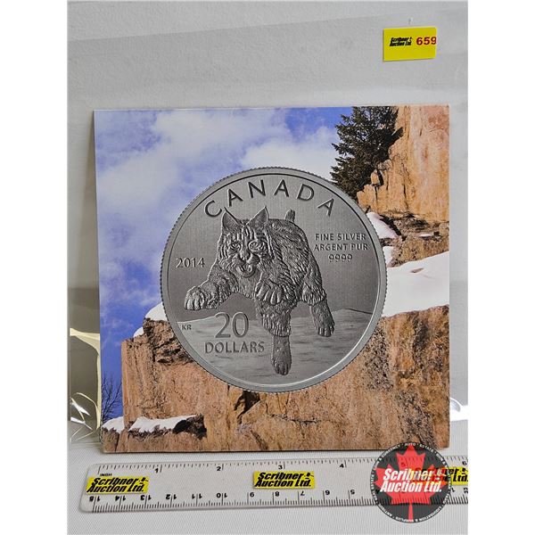 RCM Canada $20 : 2014 Fine Silver Coin : Bobcat (99.99%)