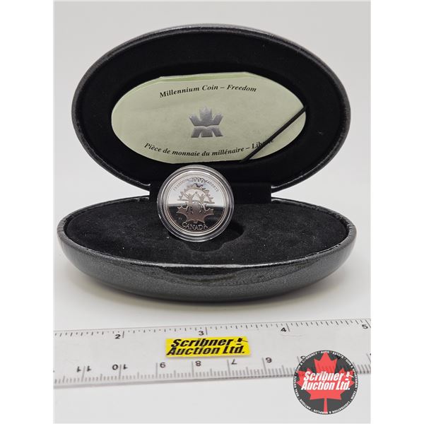 RCM Canada Millennium 25-Cent Silver Proof Coin - Freedom (COA 92.5%)
