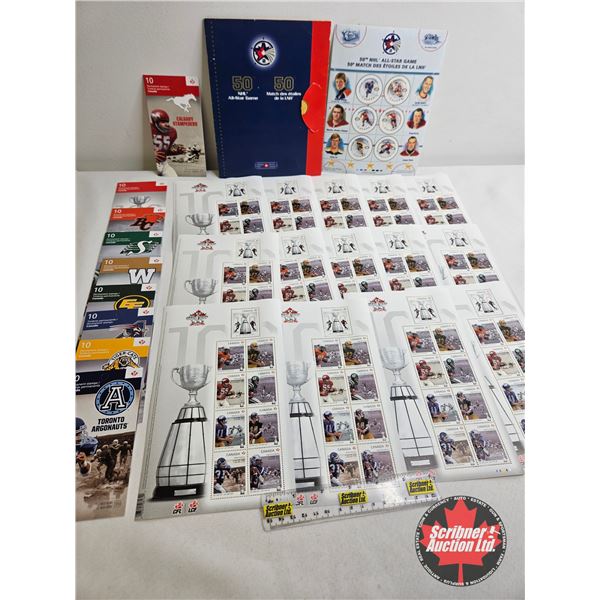 Stamps Collection ~ Variety : Incl. NHL / CFL (Approx 228 Stamps) (See Photos for types/varieties & 