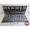 Image 1 : Canada 125 Provincial Coins (4 Sets) : 1867-1992 : Collector Cards (Each Card : 12 Quarters & 1 Loon