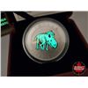 Image 2 : RCM Canada 2012 : Twenty-Five Cent Coloured Coin : Prehistoric Creatures : Pachyrhinosaurus Lakustai